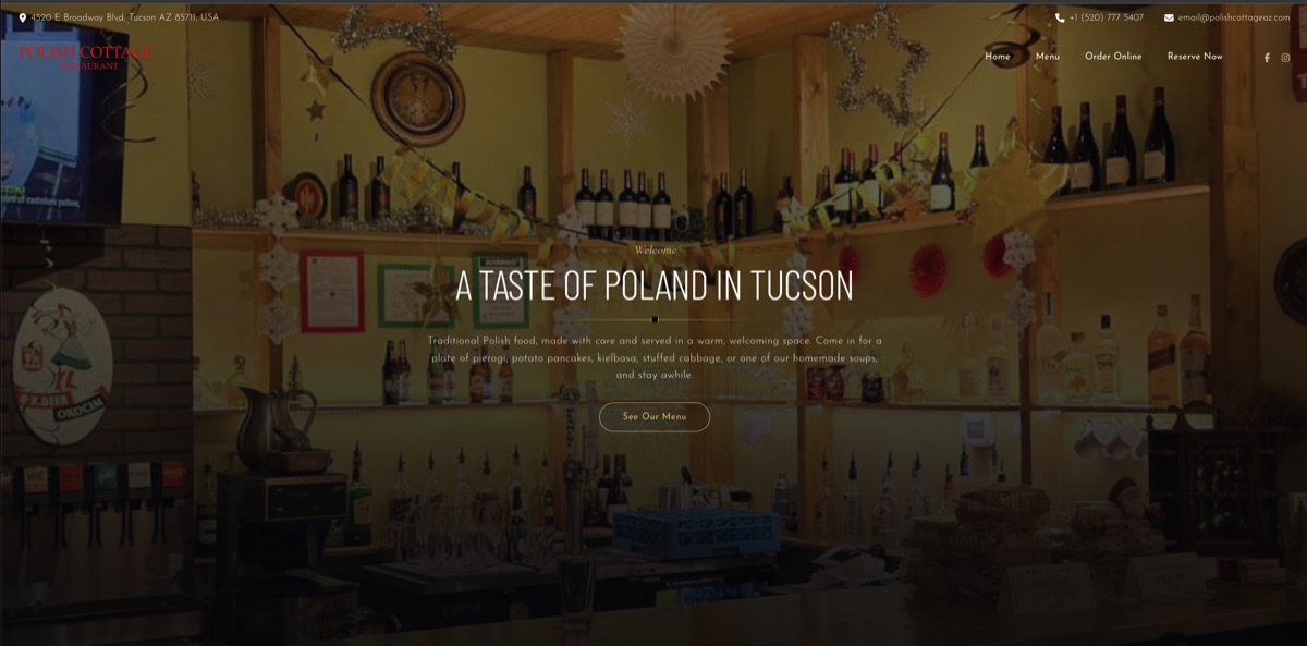 Polish Cottage website preview
